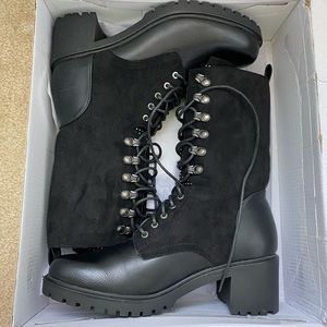 Olivia Miller rhinestone combat boots
